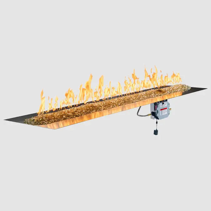 The Outdoor GreatRoom Company Crystal Fire Plus Linear Gas Burner Insert and Plate Kit The Outdoor GreatRoom Company Dreamwood Living