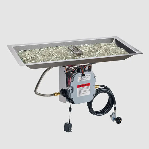 The Outdoor GreatRoom Company Crystal Fire Plus Linear Gas Burner The Outdoor GreatRoom Company Dreamwood Living