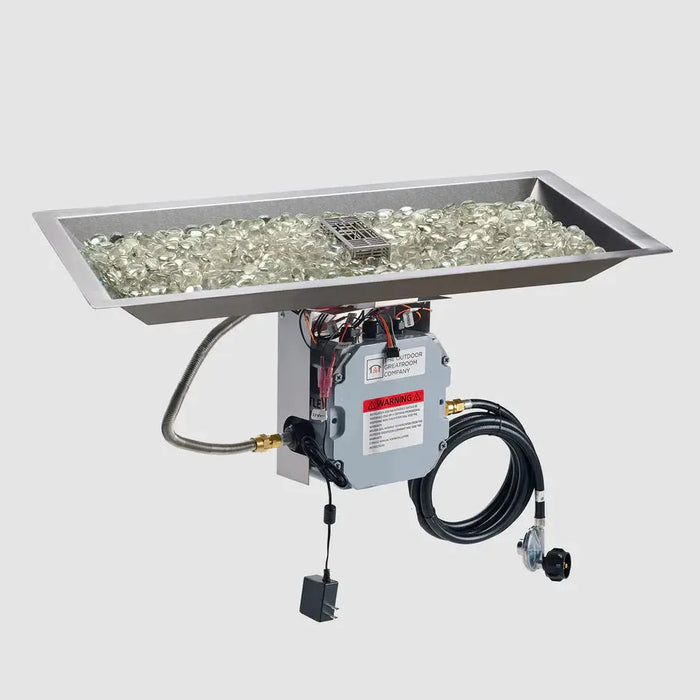 The Outdoor GreatRoom Company Crystal Fire Plus Linear Gas Burner The Outdoor GreatRoom Company Dreamwood Living