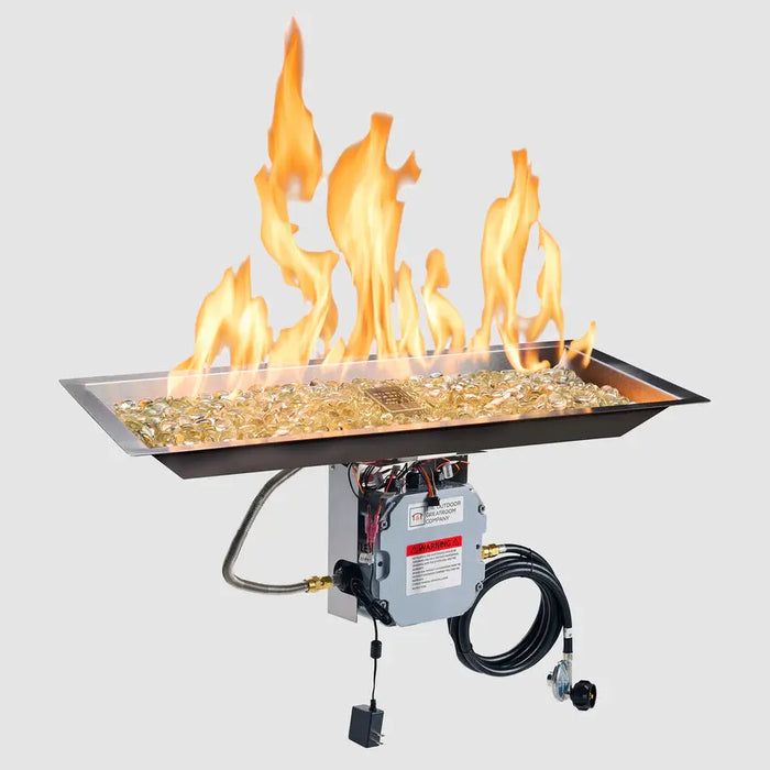 The Outdoor GreatRoom Company Crystal Fire Plus Linear Gas Burner The Outdoor GreatRoom Company Dreamwood Living