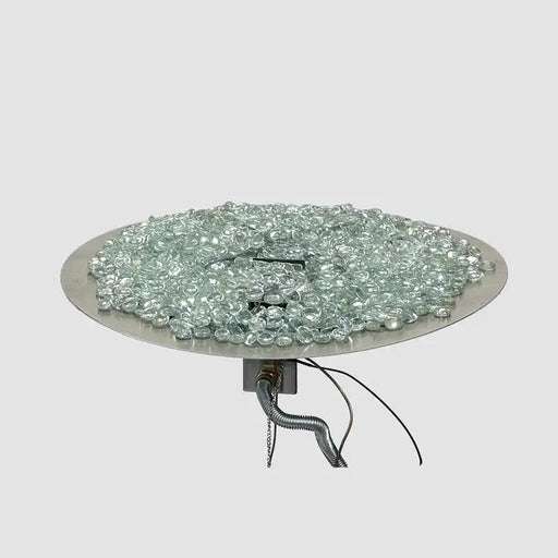 The Outdoor GreatRoom Company Crystal Fire Plus Round Gas Burner Insert and Plate Kit The Outdoor GreatRoom Company Dreamwood Living