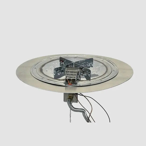 The Outdoor GreatRoom Company Crystal Fire Plus Round Gas Burner Insert and Plate Kit The Outdoor GreatRoom Company Dreamwood Living