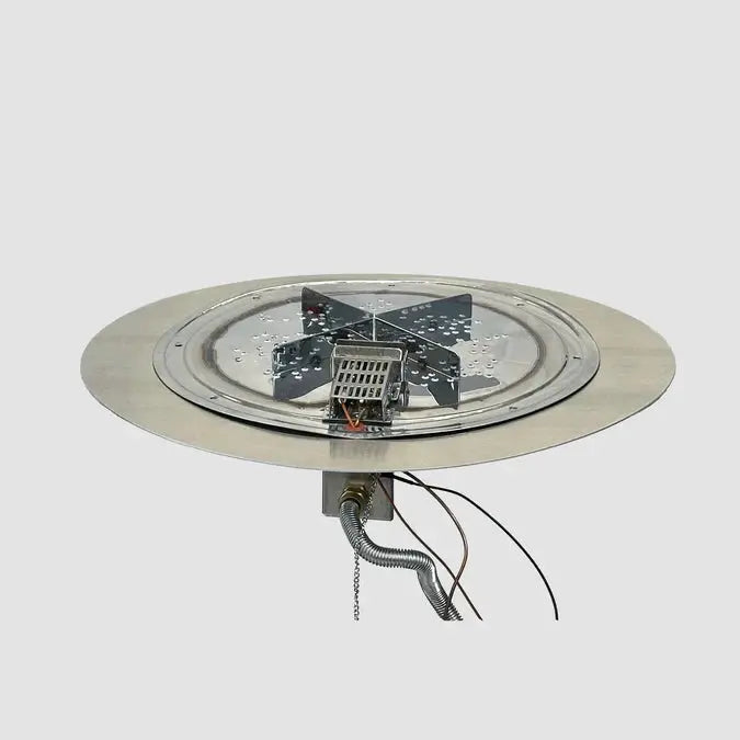 The Outdoor GreatRoom Company Crystal Fire Plus Round Gas Burner Insert and Plate Kit The Outdoor GreatRoom Company Dreamwood Living