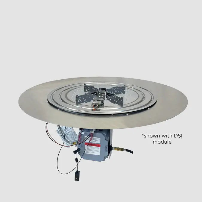 The Outdoor GreatRoom Company Crystal Fire Plus Round Gas Burner Insert and Plate Kit The Outdoor GreatRoom Company Dreamwood Living