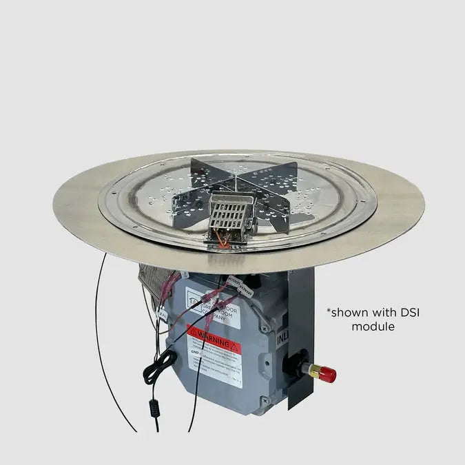 The Outdoor GreatRoom Company Crystal Fire Plus Round Gas Burner Insert and Plate Kit The Outdoor GreatRoom Company Dreamwood Living