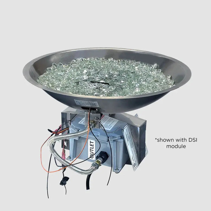 The Outdoor GreatRoom Crystal Fire Plus Round Gas Burner