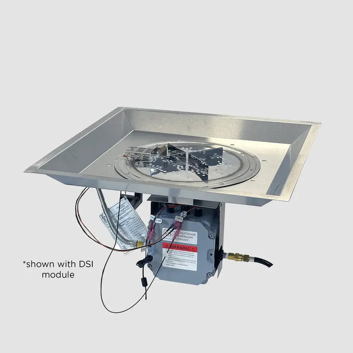 The Outdoor GreatRoom Company Crystal Fire Plus Square Gas Burner