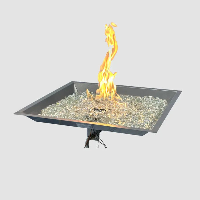 The Outdoor GreatRoom Company Crystal Fire Plus Square Gas Burner