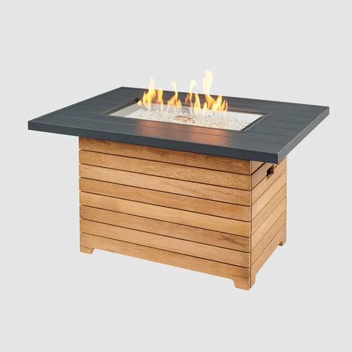 The Outdoor GreatRoom Company Darien Rectangular Gas Fire Pit Table 42" The Outdoor GreatRoom Company Dreamwood Living