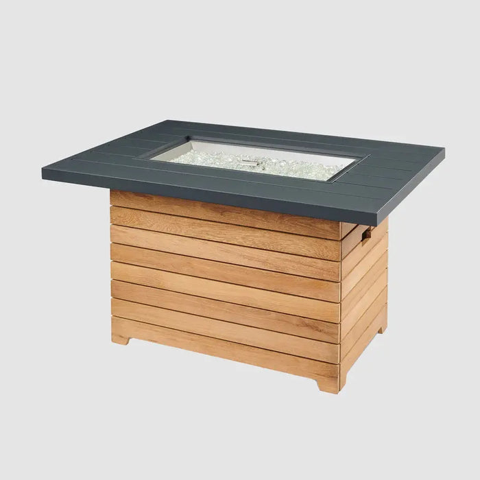 The Outdoor GreatRoom Company Darien Rectangular Gas Fire Pit Table 42" The Outdoor GreatRoom Company Dreamwood Living