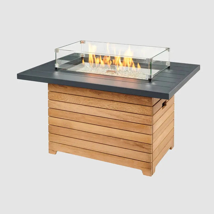 The Outdoor GreatRoom Company Darien Rectangular Gas Fire Pit Table 42" The Outdoor GreatRoom Company Dreamwood Living