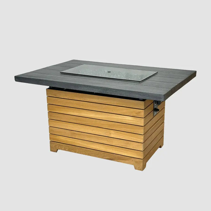 The Outdoor GreatRoom Company Darien Rectangular Gas Fire Pit Table 42" The Outdoor GreatRoom Company Dreamwood Living