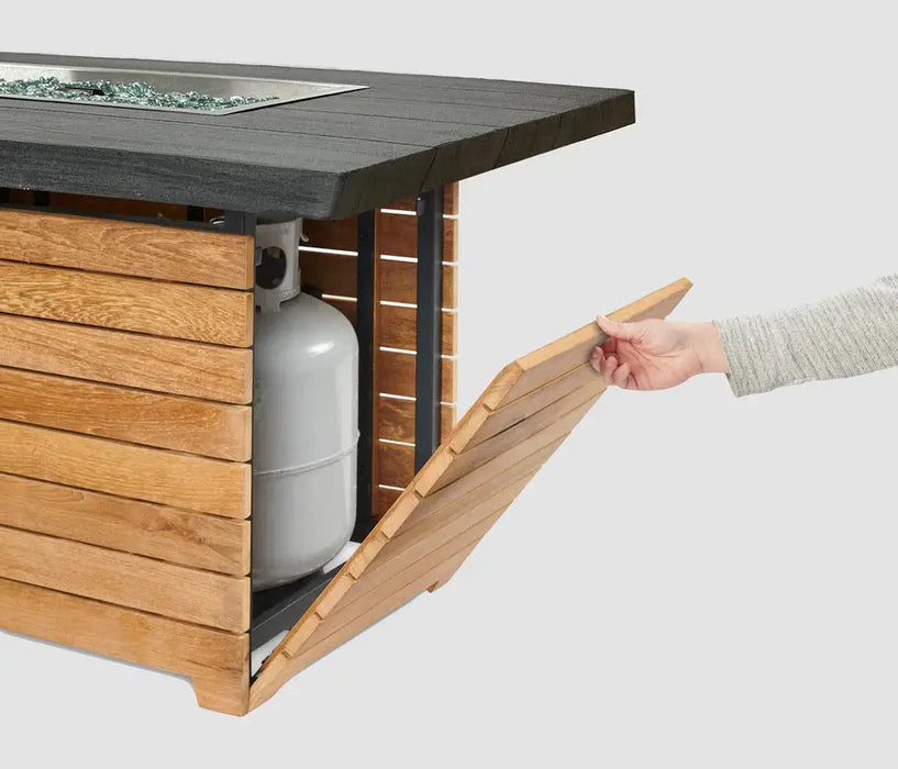 The Outdoor GreatRoom Company Darien Rectangular Gas Fire Pit Table 42" The Outdoor GreatRoom Company Dreamwood Living