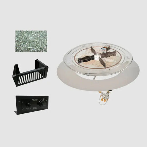 The Outdoor GreatRoom Company Do-It-Yourself Crystal Fire Plus Round Gas Burner Kit - Block/Paver Application The Outdoor GreatRoom Company Dreamwood Living
