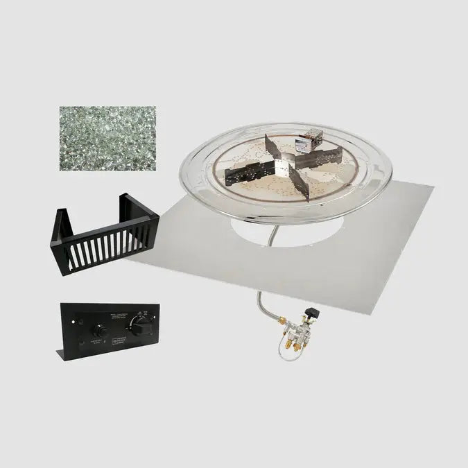 The Outdoor GreatRoom Company Do-It-Yourself Crystal Fire Plus Square Gas Burner Kit - Block/Paver Application The Outdoor GreatRoom Company Dreamwood Living