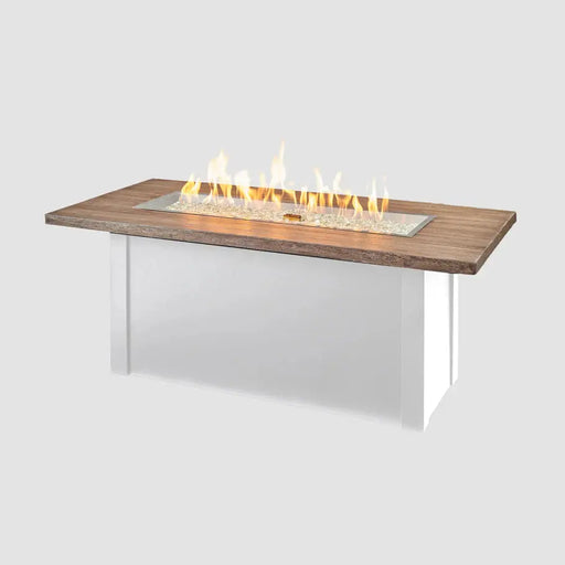 The Outdoor GreatRoom Company Havenwood Linear Gas Fire Pit Table 62" The Outdoor GreatRoom Company Dreamwood Living
