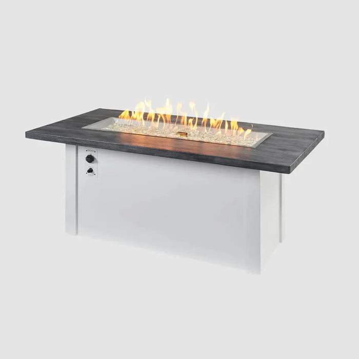 The Outdoor GreatRoom Company Havenwood Linear Gas Fire Pit Table 62" The Outdoor GreatRoom Company Dreamwood Living