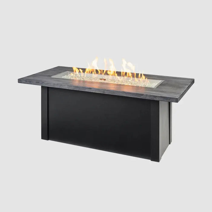 The Outdoor GreatRoom Company Havenwood Linear Gas Fire Pit Table 62" The Outdoor GreatRoom Company Dreamwood Living