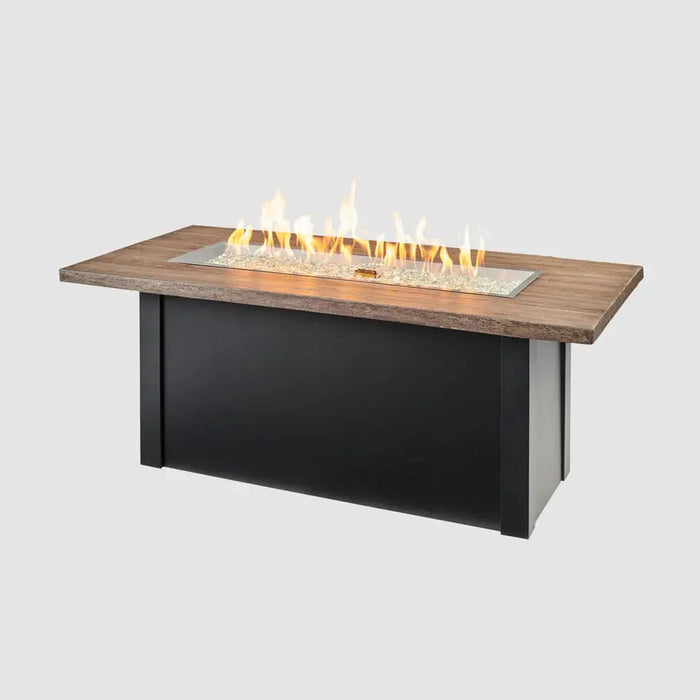 The Outdoor GreatRoom Company Havenwood Linear Gas Fire Pit Table 62" The Outdoor GreatRoom Company Dreamwood Living