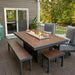 The Outdoor GreatRoom Company Kenwood Linear Dining Height Umber Brown Gas Fire Pit Table - KW-1242-K The Outdoor GreatRoom Company Dreamwood Living