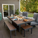 The Outdoor GreatRoom Company Kenwood Linear Dining Height Umber Brown Gas Fire Pit Table - KW-1242-K The Outdoor GreatRoom Company Dreamwood Living