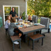 The Outdoor GreatRoom Company Kenwood Linear Dining Height Umber Brown Gas Fire Pit Table - KW-1242-K The Outdoor GreatRoom Company Dreamwood Living