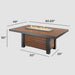 The Outdoor GreatRoom Company Kenwood Linear Dining Height Umber Brown Gas Fire Pit Table - KW-1242-K The Outdoor GreatRoom Company Dreamwood Living