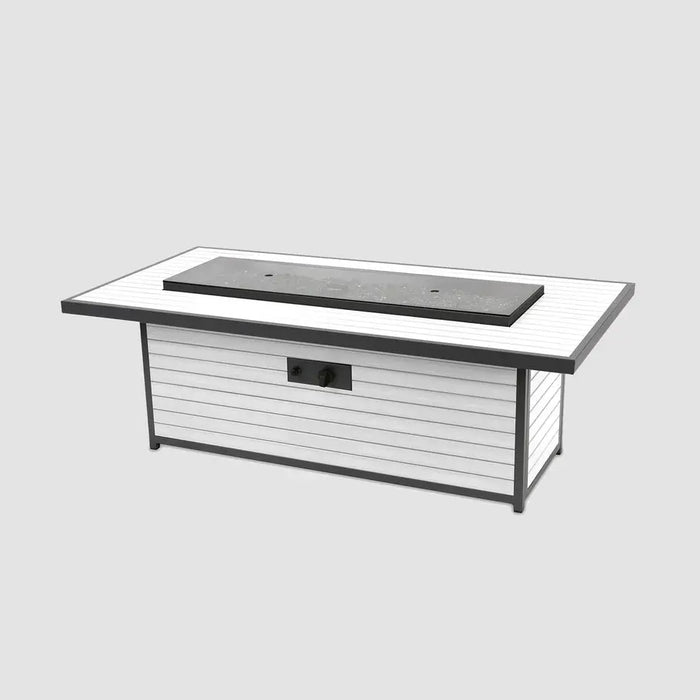 The Outdoor GreatRoom Company Kenwood and Brooks Linear Chat Height Gas Fire Pit Table The Outdoor GreatRoom Company Dreamwood Living