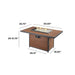 The Outdoor GreatRoom Company Kenwood and Brooks Rectangular Chat Height Gas Fire Pit Table The Outdoor GreatRoom Company Dreamwood Living