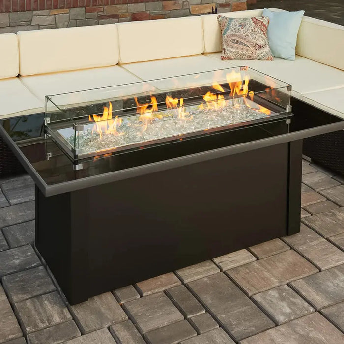 The Outdoor GreatRoom Company Monte Carlo Linear Gas Fire Pit Table The Outdoor GreatRoom Company Dreamwood Living