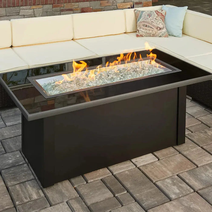 The Outdoor GreatRoom Company Monte Carlo Linear Gas Fire Pit Table The Outdoor GreatRoom Company Dreamwood Living