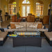 The Outdoor GreatRoom Company Montego Linear Gas Fire Pit Table The Outdoor GreatRoom Company Dreamwood Living