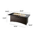 The Outdoor GreatRoom Company Montego Linear Gas Fire Pit Table The Outdoor GreatRoom Company Dreamwood Living