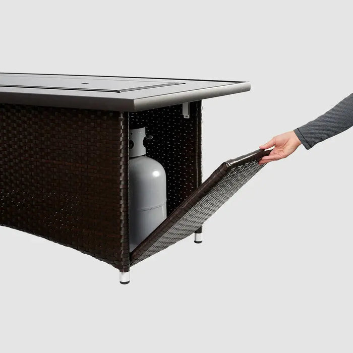 The Outdoor GreatRoom Company Montego Linear Gas Fire Pit Table The Outdoor GreatRoom Company Dreamwood Living