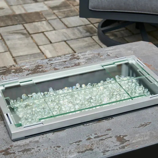The Outdoor GreatRoom Company Rectangular Folding Glass Wind Guard The Outdoor GreatRoom Company Dreamwood Living