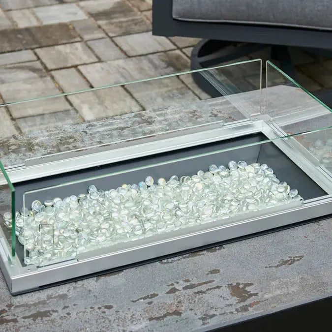 The Outdoor GreatRoom Company Rectangular Folding Glass Wind Guard The Outdoor GreatRoom Company Dreamwood Living