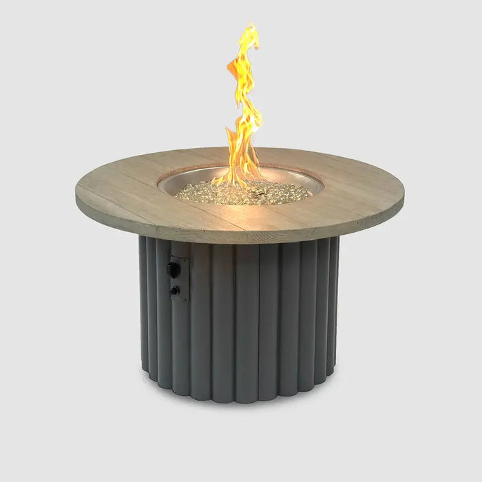 The Outdoor GreatRoom Company Reverie Round Gas Fire Pit Table The Outdoor GreatRoom Company Dreamwood Living