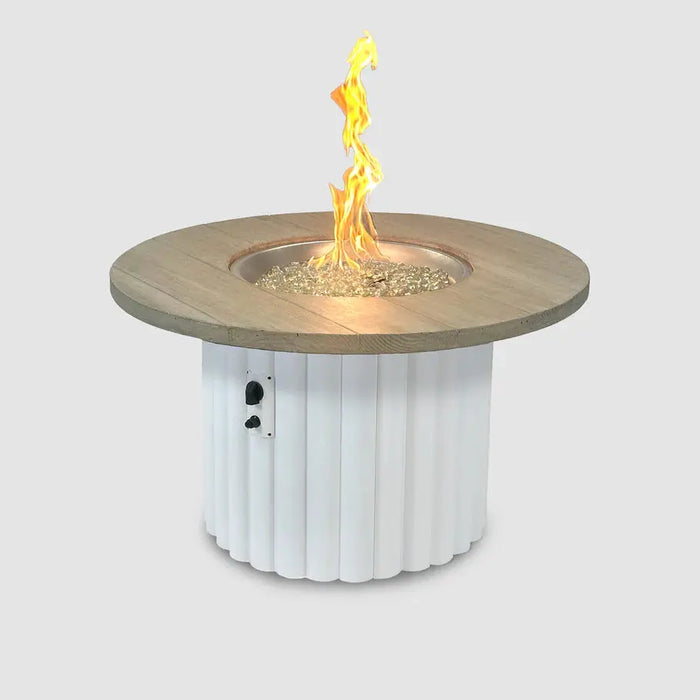 The Outdoor GreatRoom Company Reverie Round Gas Fire Pit Table The Outdoor GreatRoom Company Dreamwood Living