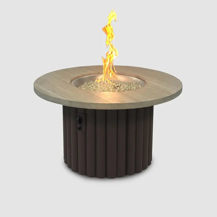 The Outdoor GreatRoom Company Reverie Round Gas Fire Pit Table The Outdoor GreatRoom Company Dreamwood Living