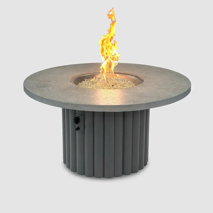 The Outdoor GreatRoom Company Reverie Round Gas Fire Pit Table The Outdoor GreatRoom Company Dreamwood Living