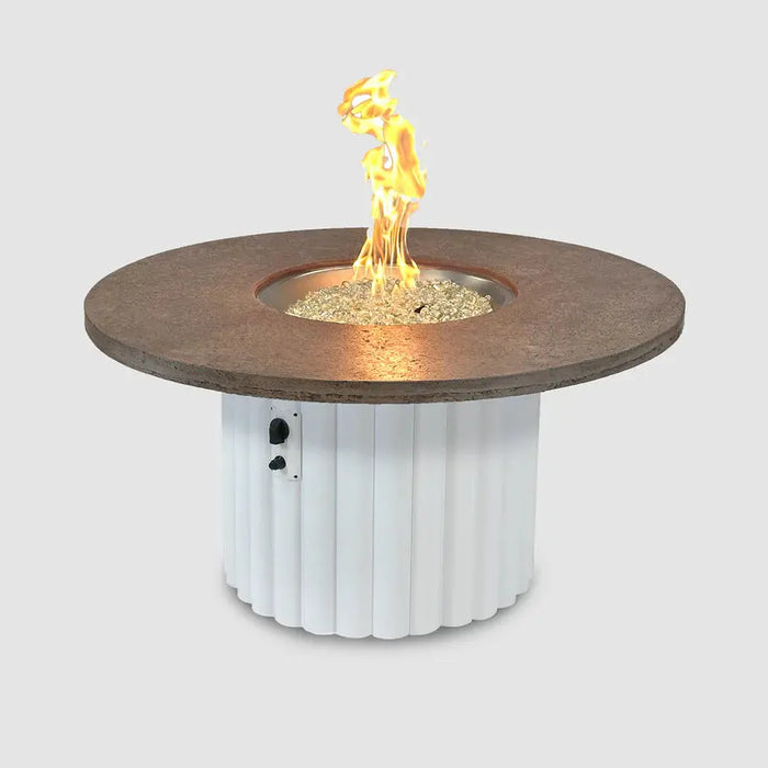 The Outdoor GreatRoom Company Reverie Round Gas Fire Pit Table The Outdoor GreatRoom Company Dreamwood Living