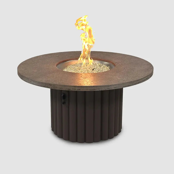 The Outdoor GreatRoom Company Reverie Round Gas Fire Pit Table The Outdoor GreatRoom Company Dreamwood Living