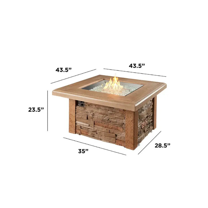 The Outdoor GreatRoom Company Sierra Square Gas Fire Pit Table The Outdoor GreatRoom Company Dreamwood Living