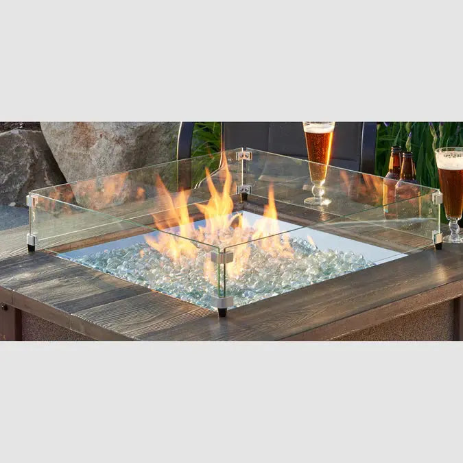 The Outdoor GreatRoom Company Square Glass Wind Guard The Outdoor GreatRoom Company Dreamwood Living