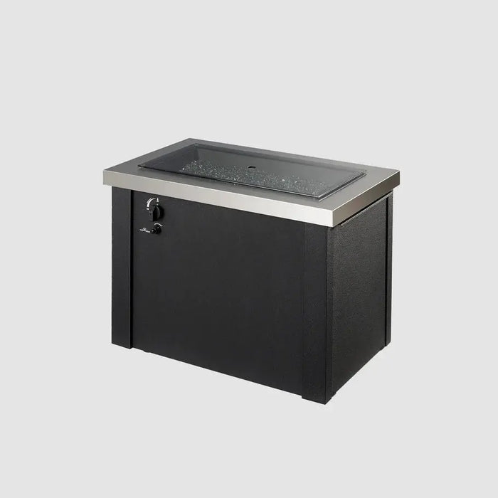The Outdoor GreatRoom Company Stainless Steel Providence Rectangular Gas Fire Pit Table The Outdoor GreatRoom Company Dreamwood Living