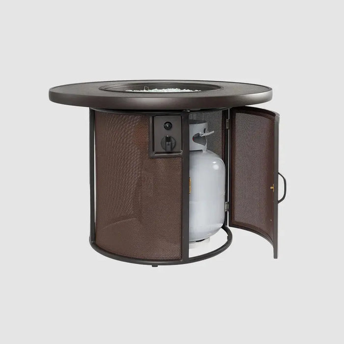 The Outdoor GreatRoom Company Stonefire Round Gas Fire Pit Table The Outdoor GreatRoom Company Dreamwood Living