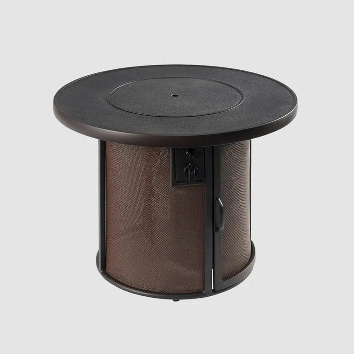 The Outdoor GreatRoom Company Stonefire Round Gas Fire Pit Table The Outdoor GreatRoom Company Dreamwood Living