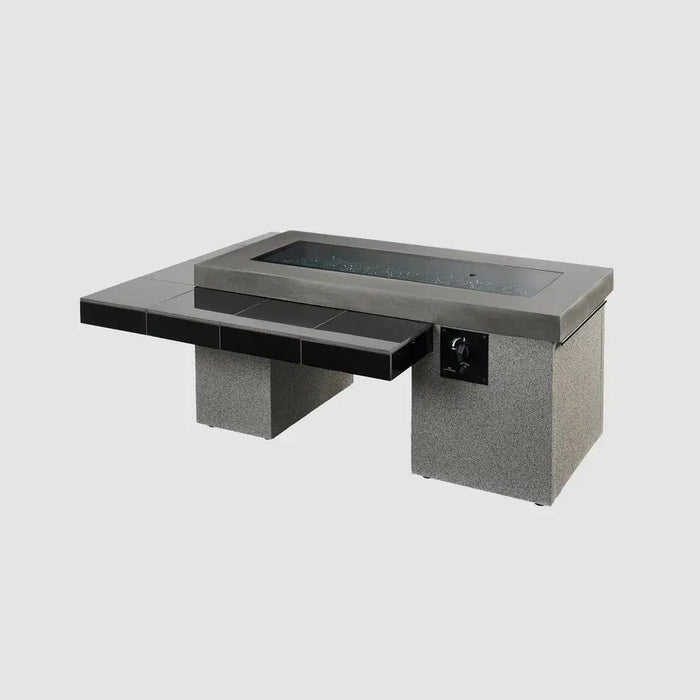 The Outdoor GreatRoom Company Uptown Black Linear Fire Pit Table The Outdoor GreatRoom Company Dreamwood Living