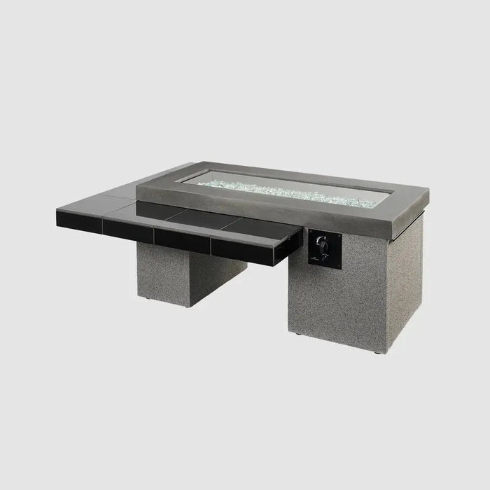 The Outdoor GreatRoom Company Uptown Black Linear Fire Pit Table The Outdoor GreatRoom Company Dreamwood Living