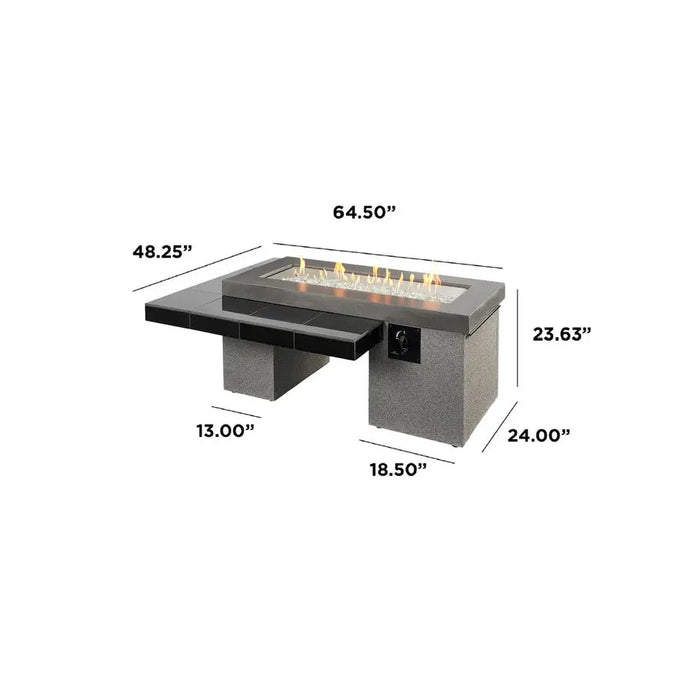 The Outdoor GreatRoom Company Uptown Black Linear Fire Pit Table The Outdoor GreatRoom Company Dreamwood Living